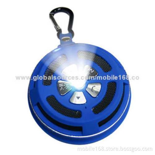 Bluetooth sports speaker, 4.1 version, TF card, torch and carabiner